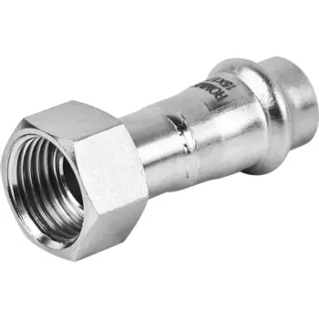 Муфта переходная Rommer 1/2"x15 мм с накидной гайкой ВПр-ВР нержавеющая сталь