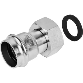 Муфта переходная Rommer 1"x28 мм с накидной гайкой ВПр-ВР нержавеющая сталь