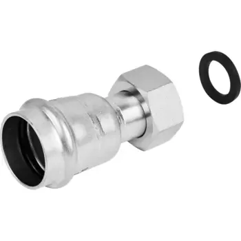 Муфта переходная Rommer 3/4"x28 мм с накидной гайкой ВПр-ВР нержавеющая сталь