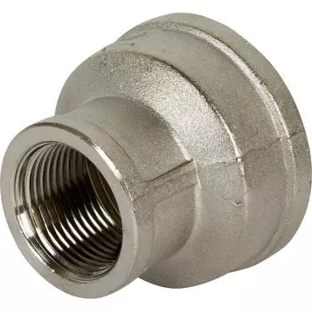 Муфта переходная Valtec внутренняя-внутренняя резьба 1 1/4"х3/4" никелированная латунь VTr.240.N.0705