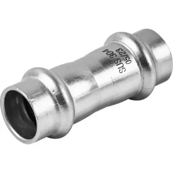 Муфта равнопроходная Rommer 15 мм ВПр нержавеющая сталь