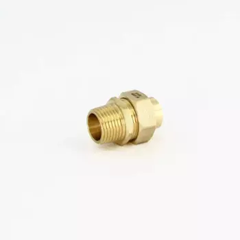 Муфта разъемная Hailiang 1/2"x15 мм с коническим уплотнением наружная резьба медь