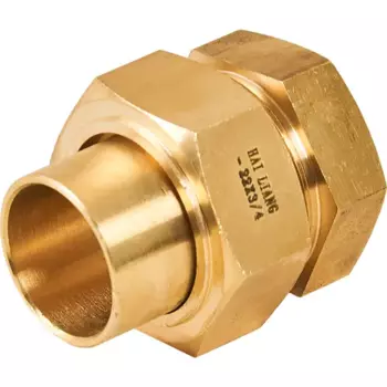 Муфта разъемная Hailiang 3/4"x22 мм с коническим уплотнением внутренняя резьба медь