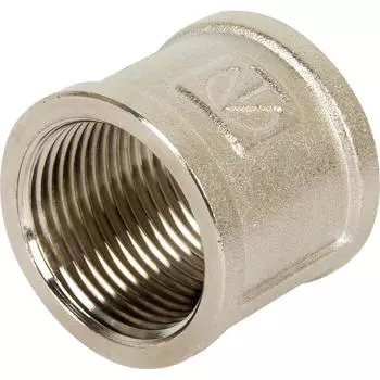 Муфта Valtec внутренняя резьба 1" никелированная латунь VTr.270.N.0006