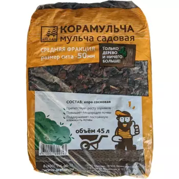 Мульча садовая средняя фракция 45 л