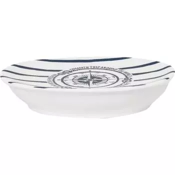 Мыльница Adventure керамика цвет белый/синий