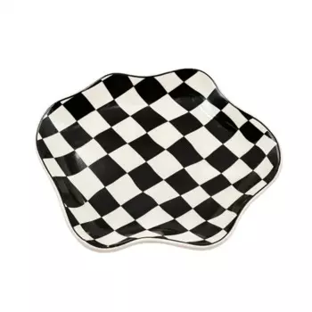 Мыльница Bath Plus Chess W-CE2023A-SD керамика цвет белые и черные квадратики