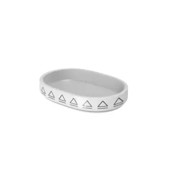 Мыльница Lemer Snow керамика цвет бело-черный