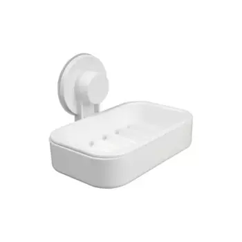 Мыльница на присосках навес easy пластик белый