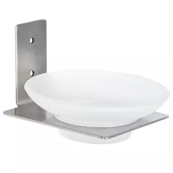 Мыльница Swensa Arny SWR-9500-02, подвесная, стекло/сталь, цвет сатин