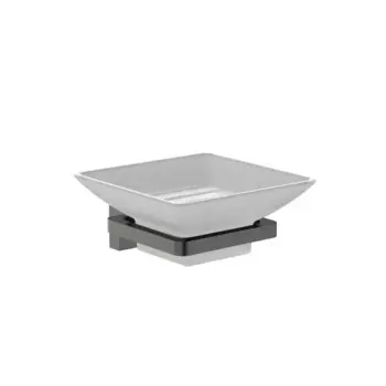 Мыльница Swensa Lucid SWR-5400-02-GRY, подвесная, стекло/металл, цвет графит