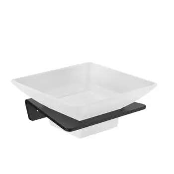 Мыльница Swensa Rapid SWR-9000-02, подвесная, стекло/металл, цвет черный