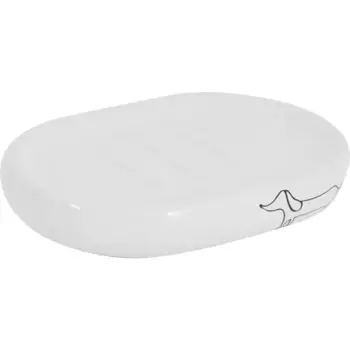 Мыльница Vidage Такса Жужа керамика цвет белый