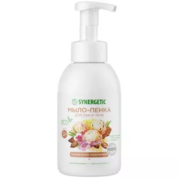 Мыло-пенка для рук Synergetic гипоаллергенная Миндальное мороженое 500 мл