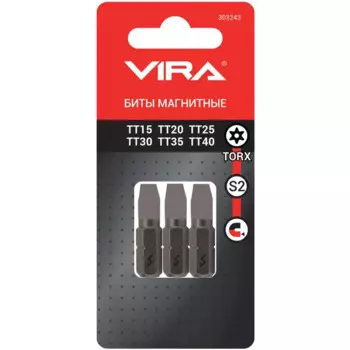 Набор бит магнитных Vira 303243, 6 шт.