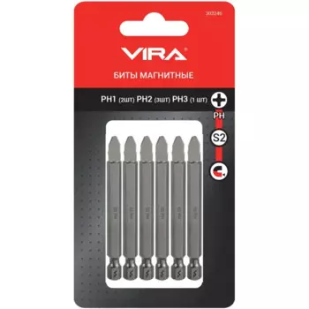 Набор бит магнитных Vira 303246 PHx70 мм, 6 шт.