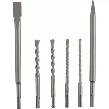 Набор буров и зубил по бетону SDS-plus Dexter FD-SETA0102, 6 шт.