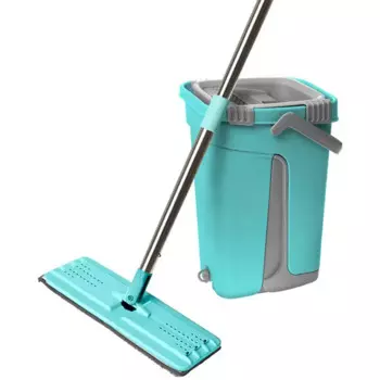 Набор для уборки швабра с ведром Youll Love с отжимом цвет бирюзовый