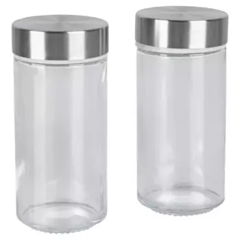Набор емкостей для специй Delinia стекло цвет прозрачный 2 шт.