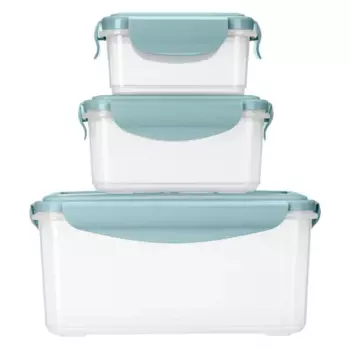Набор контейнеров герметических Delinia 0.25/0.5/1.6 л полипропилен цвет голубой 3 шт.