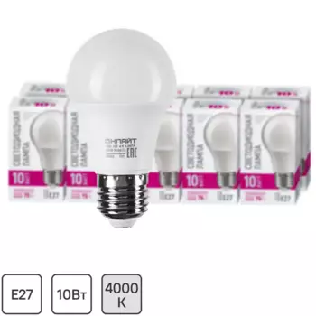 Набор лампочек светодиодных Онлайт Е27 220 В 10 Вт груша 820 лм нейтральный белый свет 10 шт