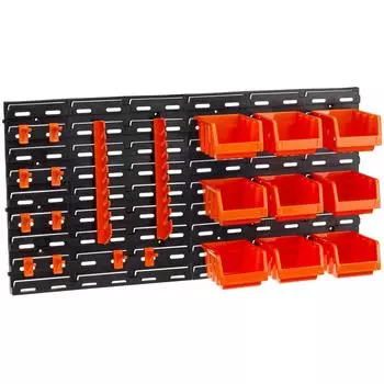 Набор лотков с крючками на решетке