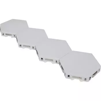 Набор модульных светодиодных светильников Uniel сенсорных с блоком питания, белый свет, 4 штуки