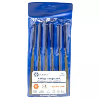 Набор надфилей Кобальт 790-083 140x50x3 мм, 6 шт.