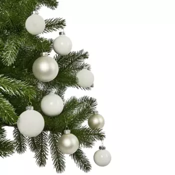 Набор новогодних шаров Christmas 6 см цвет белый 26 шт.