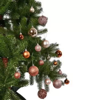 Набор новогодних шаров Christmas 6 см цвет розовый 100 шт.