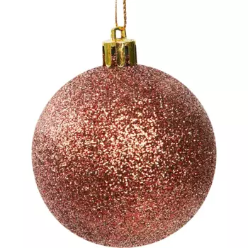 Набор новогодних шаров Christmas 6 см цвет коричневый 18 шт.