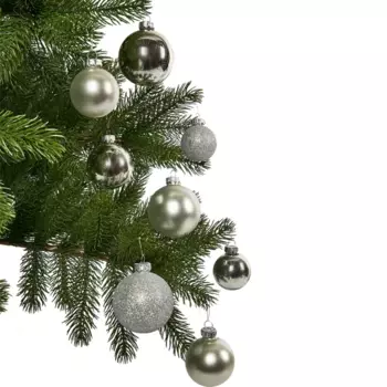 Набор новогодних шаров Christmas 6 см цвет серебристый 26 шт.