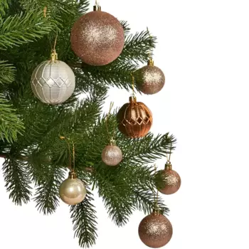Набор новогодних шаров Christmas 8 см цвет коричневый 50 шт.