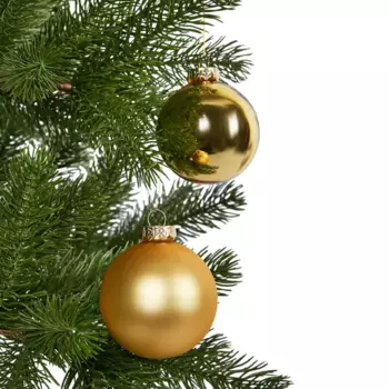 Набор новогодних шаров Christmas 8 см цвет золотой 8 шт.