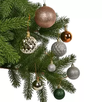 Набор новогодних шаров Christmas 8 см цвет зеленый 50 шт.