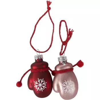 Набор ёлочных украшений «Варежки», 4 см