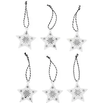 Набор ёлочных украшений «Звёзды», металл, 6 шт.