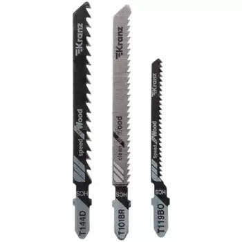 Набор полотен для лобзика по дереву Kranz KR-92-0322, 3 шт.