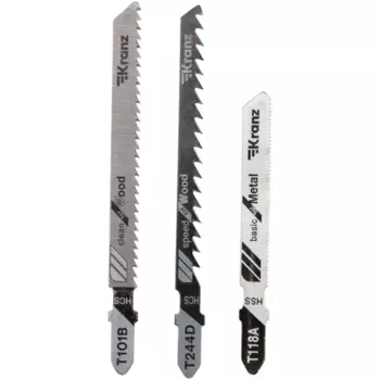 Набор полотен для лобзика по дереву и металлу Kranz KR-92-0320, 3 шт.