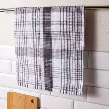 Набор полотенец вафельных Belezza Радуга 35x60 см цвет черно-белый 4 шт.