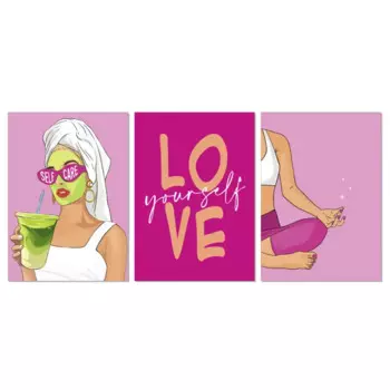 Набор постеров Арт Дизайн Люби себя 21x29.7 см