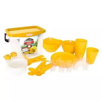 Набор посуды Berossi Party, 6 персон, полипропилен, цвет желтый