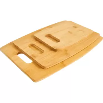 Набор разделочных досок Delinia бамбук цвет бежевый 3 шт