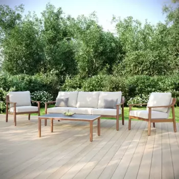 Набор садовой мебели Beginia Soga алюминий бежевый диван 1 шт. кресло - 2 шт