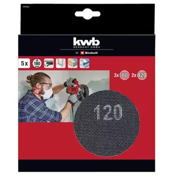 Набор шлифовальных сеток Kwb 490905 P80/120, 180 мм, 5 шт.
