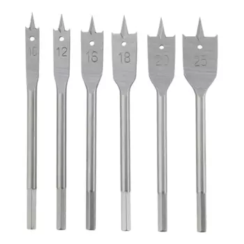 Набор сверл перовых по дереву 122-00510, 6 шт.