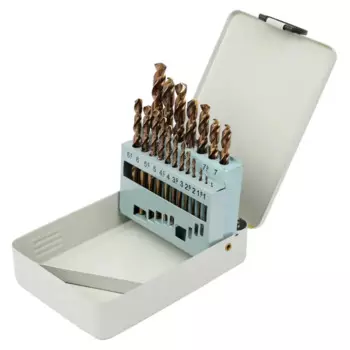 Набор сверл по металлу №80 Р6М5К5 (5% кобальт) Волжский инструмент 1-10 мм, 19 шт.