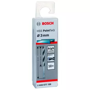 Набор свёрл по металлу Bosch PointTeQ 3x61 мм, 10 шт.