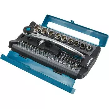 Набор торцевых головок с ключом трещоткой Gross 14143 1/2, 1/4 дюйма, 41 шт.