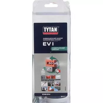 Набор Tytan Professional анкер химический на полиэстеровой основе 165 мл, 1 смеситель, 2 шпильки М8х110, 2 гильзы